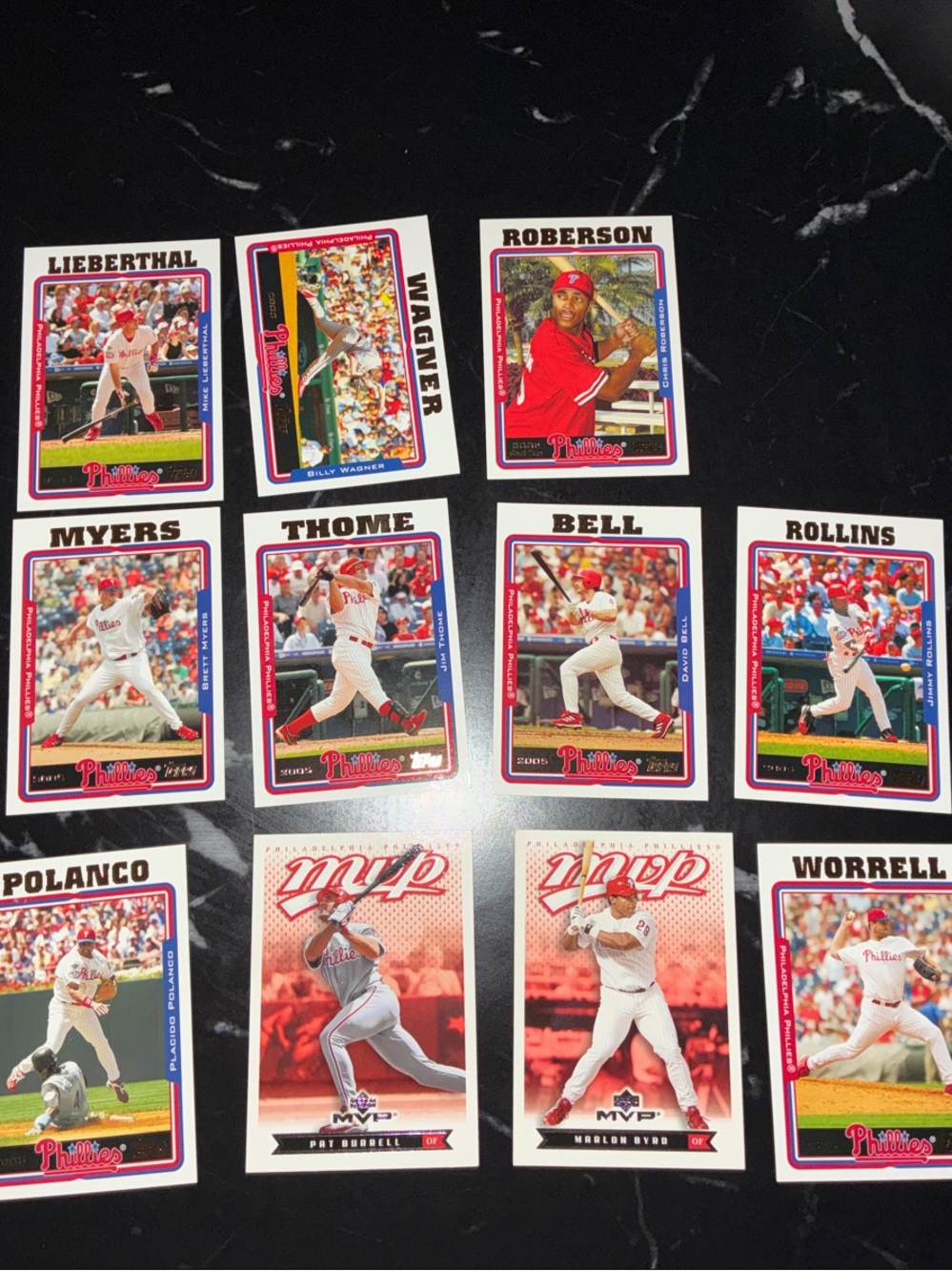 Philadelphia Phillies Baseball Card Lot of 11. 2005 /2004 / 2003